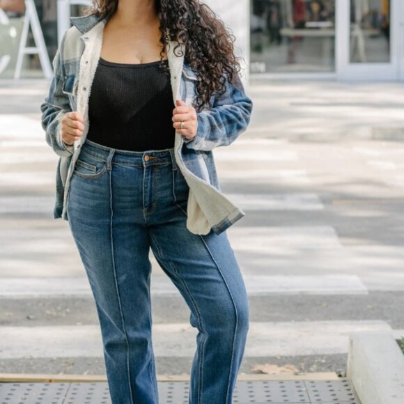 Judy Blue - Sally Hi Rise Front Seam Straight Fit Jeans 16W - Picture 9 of 10